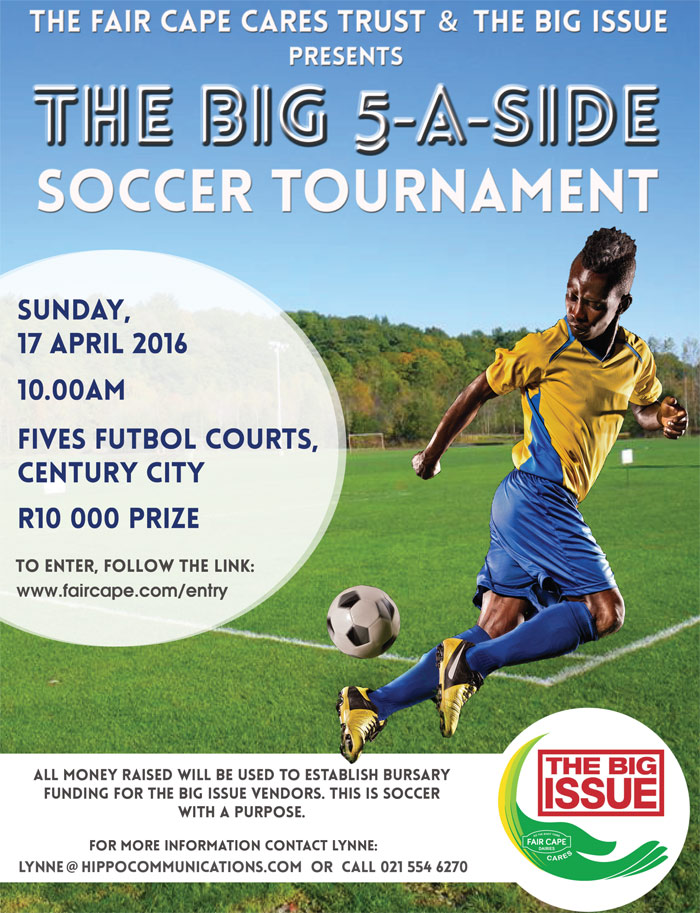 Big 5ASide soccer with a purpose The Big Issue South Africa