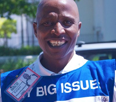 Xolani Nkomithyoboza is well known at The Big Issue office for his wide smile and energetic spirit. He always seems to be in a good mood, and that’s why he’s been selected as our November Vendor of the Month.