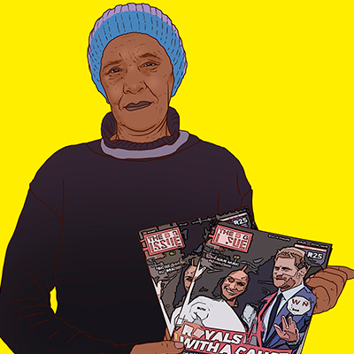 Bubbly Naureen Handricks, a 65-year-old mother of four, is our vendor of the month and sells The Big Issue opposite Maynard Mall in Wynberg.