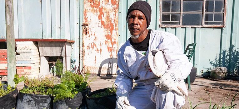 Vuyo Myoli has set himself up as a beekeeper in the Cape Town township.