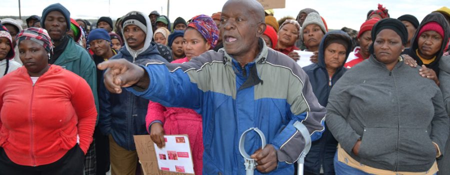 Nelson Mandela Bay’s DA mayor delivered over 300 chemical toilets that are cleaned every second day, a protester tells ANC representatives. “All you want to do is loot,” says another.